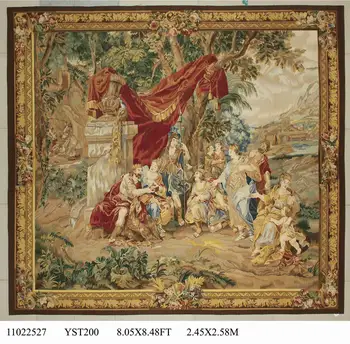 Prantsuse Aubussoni Verdure Tapestry Romantiline Stseen Peen Runner Toas Seina Vaip Värvi Käekott