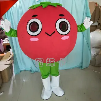 Punane Õun Kirss Tomat Maskott Kostüüm Täiskasvanud Cartoon Character Sobivad Köögiviljad Teema Cosplay Kostüümid Karnevali Kostüüm
