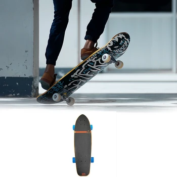 Rula 67.5X11x19cm Mini Ristleja Pardal Bambusest alumiiniumisulamist Rulad Retro Peny Skate Board Street Longboard