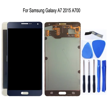 Samsung Galaxy A7 A700 A700F A700FD AMOLED LCD Ekraan Puutetundlik Digitizer Repair kit For Galaxy A7 Telefon Osad