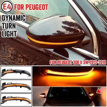 Sest Peugeot 308 2013-2019 Suitsu LED Dünaamiline Peegel Blinker Light suunatuli Lamp, Auto Mirror Light Merevaik 2X