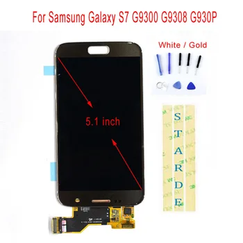 STARDE Asendamine LCD Samsung Galaxy S7 G9300 G9308 G930P LCD Ekraan Puutetundlik Digitizer Assamblee 5.1
