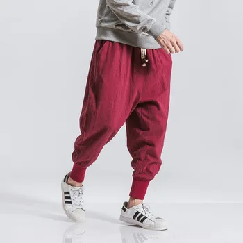 Streetwear Uus Meeste Haarem Püksid Jaapani Stiilis Vabaaja Puuvillane Pesu Pükste Mees Jogger Hiina Kottis Pluss Suurus M-5XL