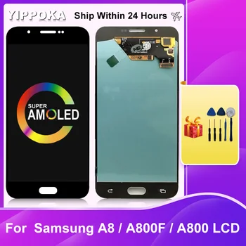 Super AMOLED Samsung Galaxy Ekraan A800 A8 LCD Puutetundlik Digitizer samsung A8000 A8000F Varuosad