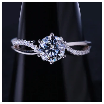 Trendikas Naiste Väike Ümmargune Kivi Ring, Reaalne Sterling Hõbedast Abielusõrmus Klassikaline Tsirkoon Avatud Õhuke Engagement Rõngad Naistele