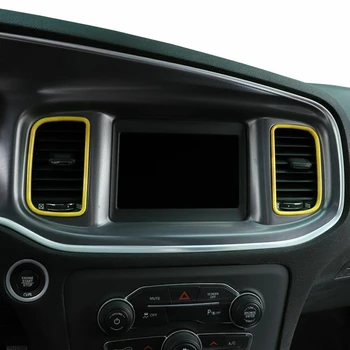 Uus-Center Console Air Vent Pistikupesa Kate Sisekujundus Ringi Interjööri Aksessuaarid Dodge Charger 2011-2020