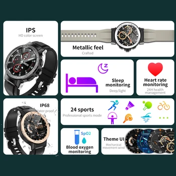 Uus Outdoor Spordi Mehed Smart Watch IP68 Veekindel Täis Touch Fitness Tracker Südame Löögisageduse ja Vere Hapniku Järelevalve IOS Android