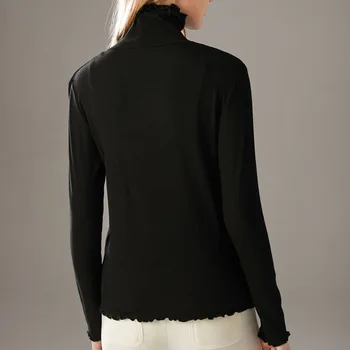 Vintage Pluus Naiste Pika Varrukaga Topid Streetwear Blusas Elegantsed Daamid kõrge kaelusega Ribboned Tops korea Fashion Särk S-2XL
