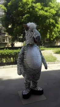 Zebra Maskott Kostüüm (Ülikond) Cosplay Pool Mängu Loomade Fancy Kleit Varustus Reklaami Edendamist Karneval Halloween Täiskasvanute Paraad