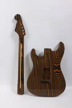 Zebra Puidust Elektri Kitarri Kaela Kitarri Keha 22fret Kitarri Komplekt Hea Kvaliteet